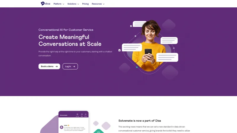 Homepage of Solvemate