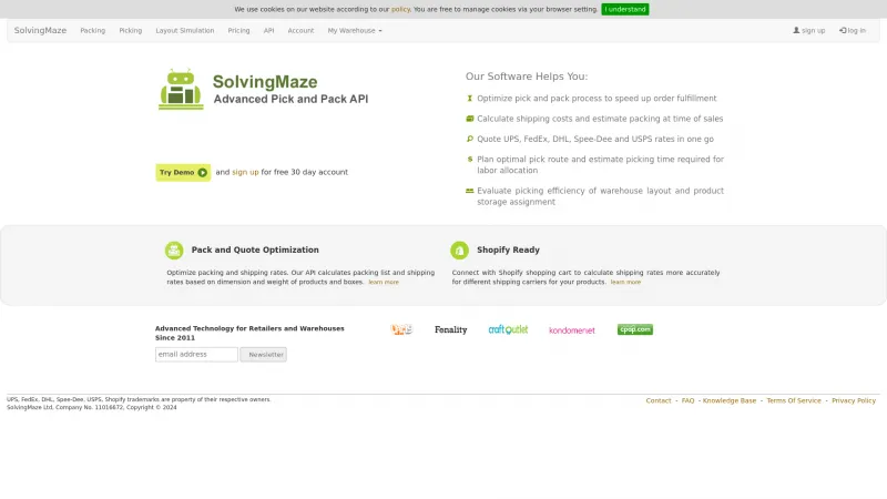 Homepage of SolvingMaze