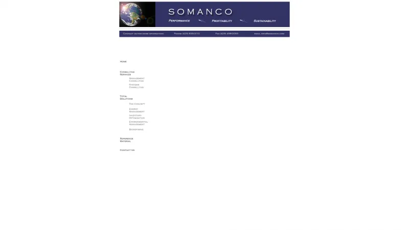 Homepage of SOMANCO Energy Management