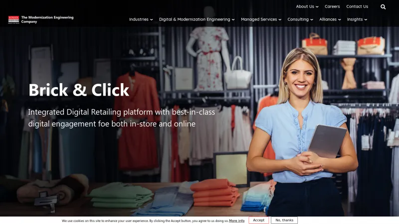 Homepage of Brick & Click