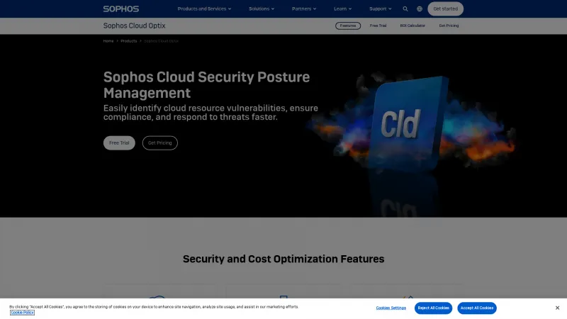 Homepage of Sophos Cloud Optix