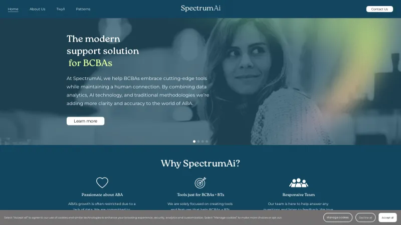 Homepage of SpectrumAi