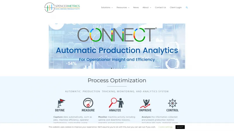 Homepage of SpencerMetrics CONNECT