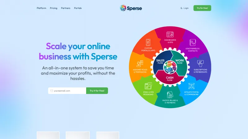 Homepage of Sperse