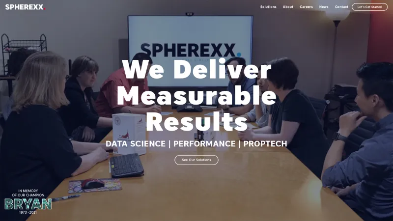 Homepage of Spherexx