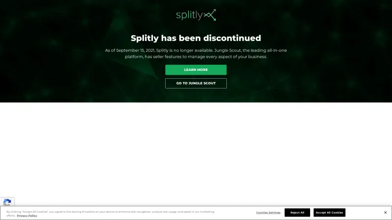 Homepage of Splitly