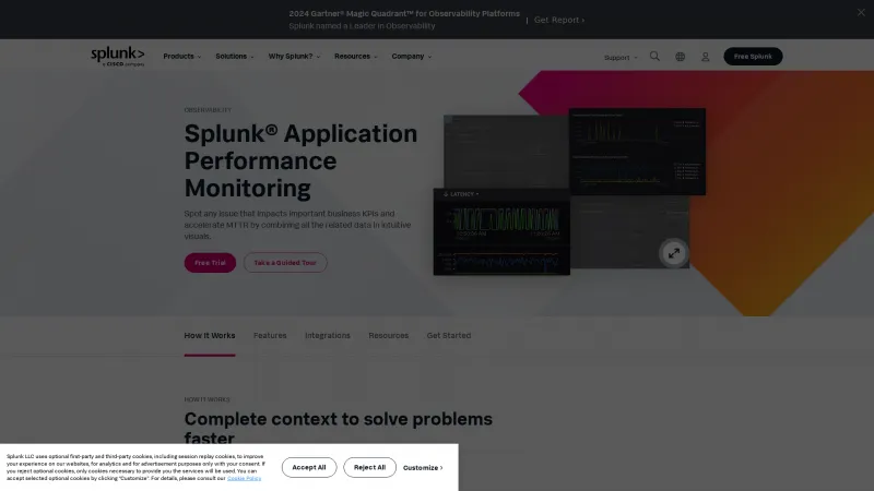 Homepage of Splunk APM