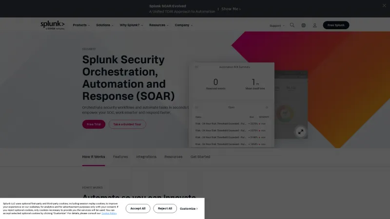 Homepage of Splunk Phantom