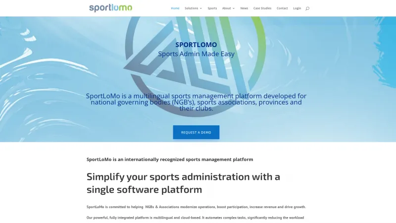 Homepage of SportLoMo