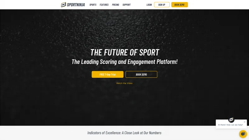 Homepage of SportNinja