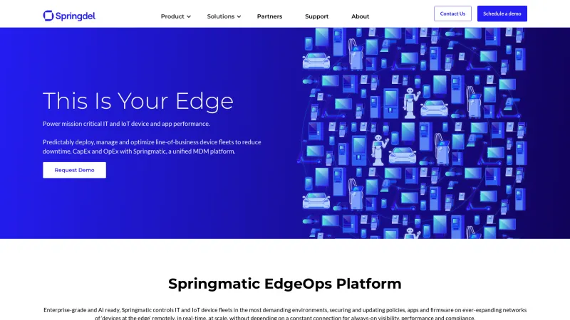 Homepage of Springmatic