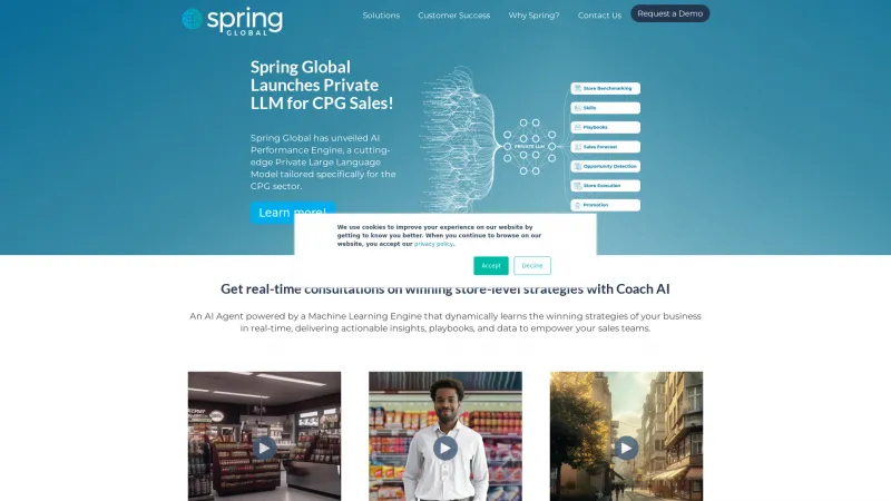 Homepage of Spring Global