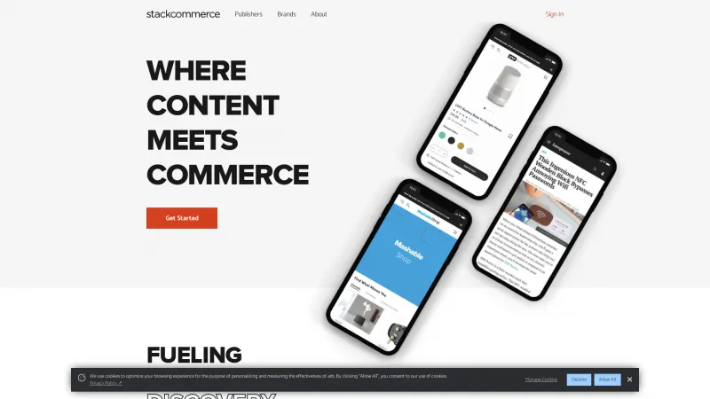 Homepage of StackCommerce