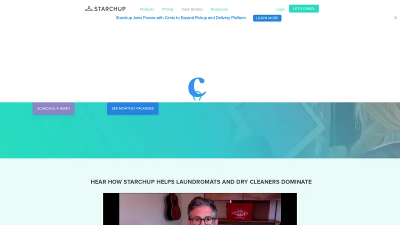 Homepage of StarchUp