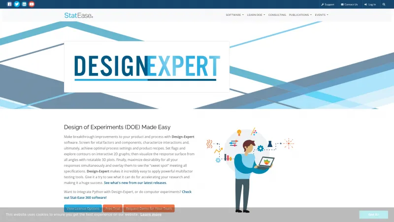 Homepage of Design-Expert