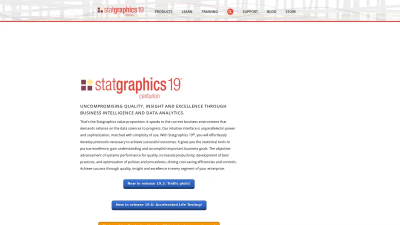 Homepage of Statgraphics