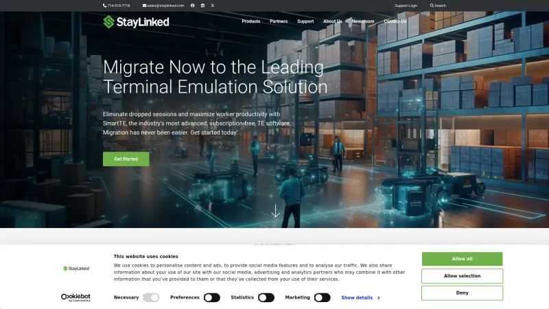 Homepage of StayLinked