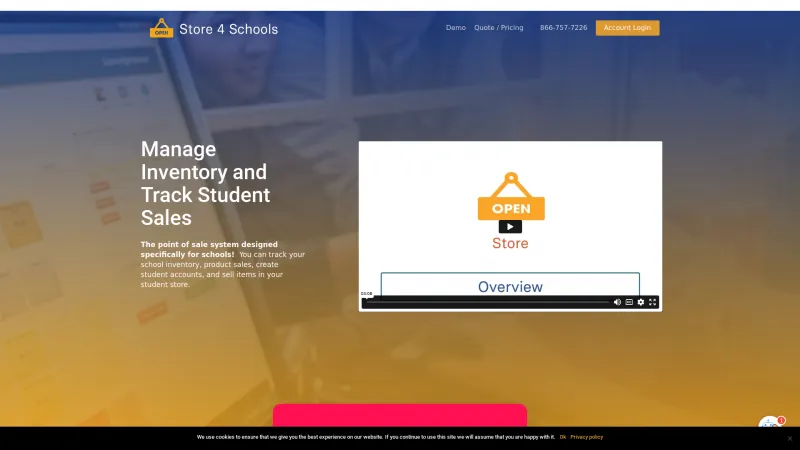 Homepage of Store 4 Schools