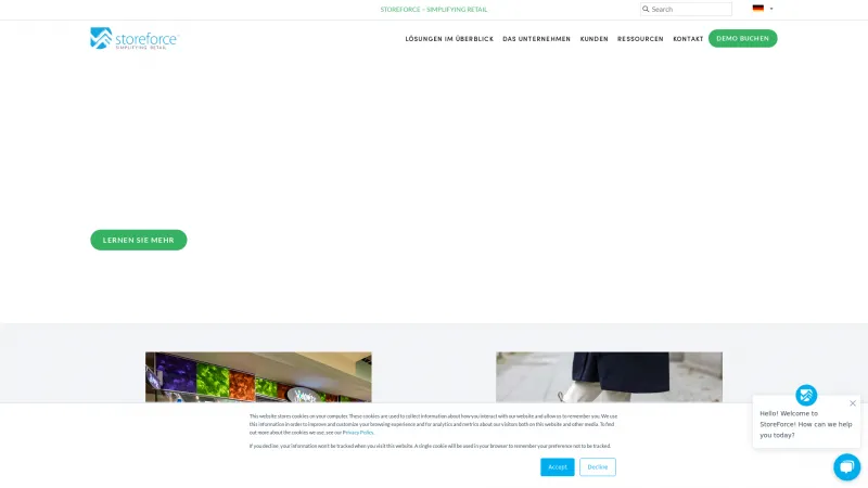 Homepage of StoreForce