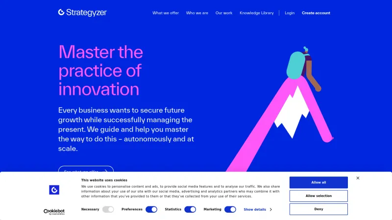 Homepage of Strategyzer