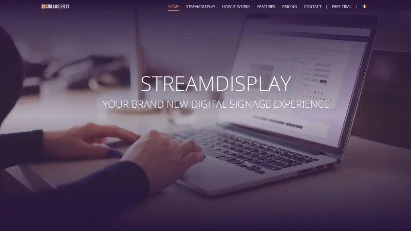 Homepage of StreamDisplay