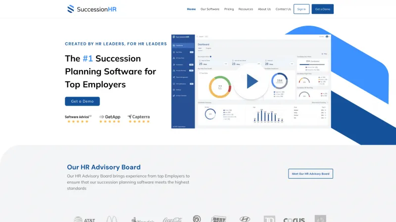 Homepage of SuccessionHR