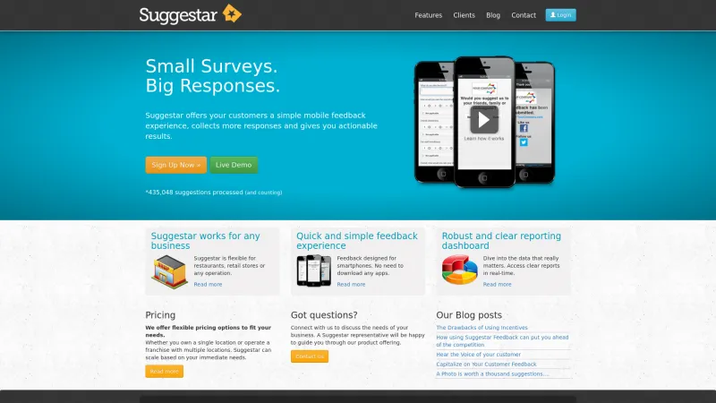 Homepage of Suggestar