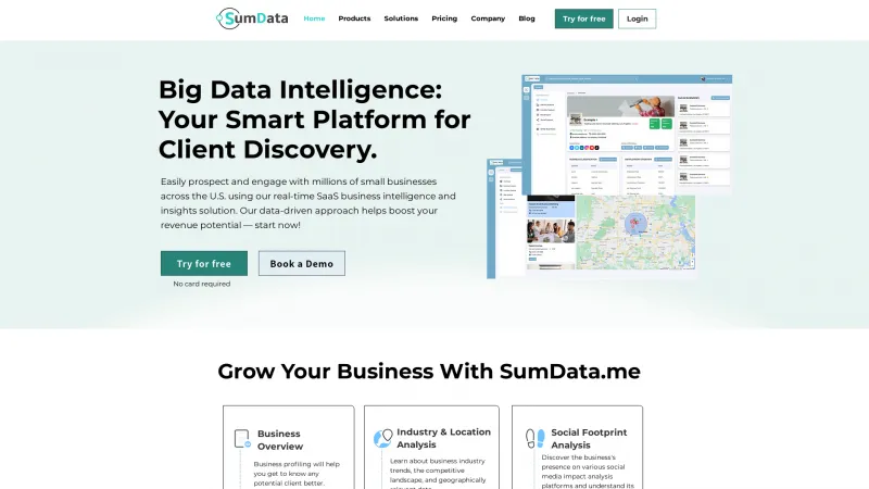 Homepage of SumData