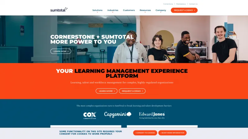 Homepage of SumTotal