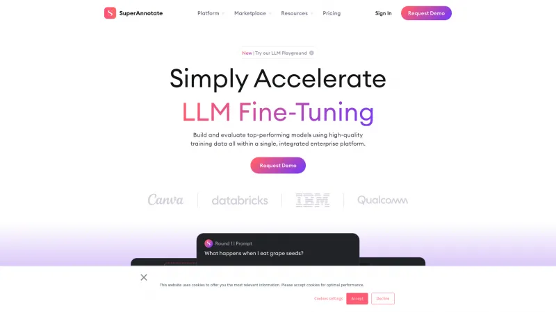 Homepage of SuperAnnotate