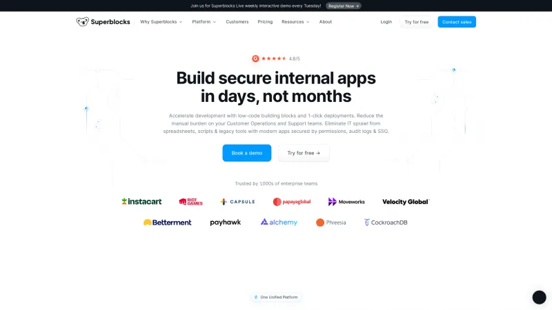 Homepage of Superblocks