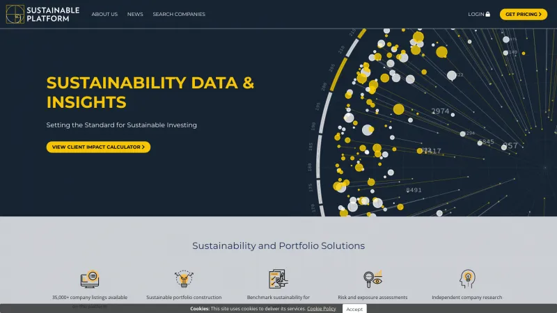 Homepage of Sustainable Platform