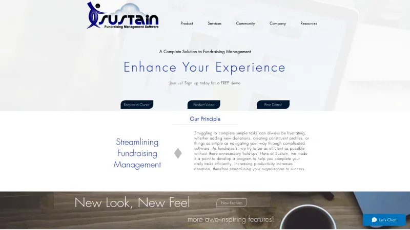 Homepage of Sustain