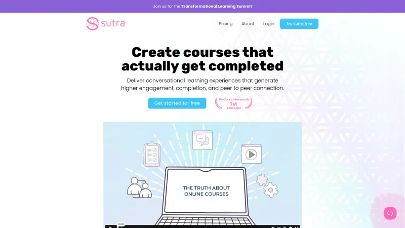 Homepage of Sutra