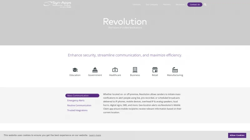 Homepage of Revolution