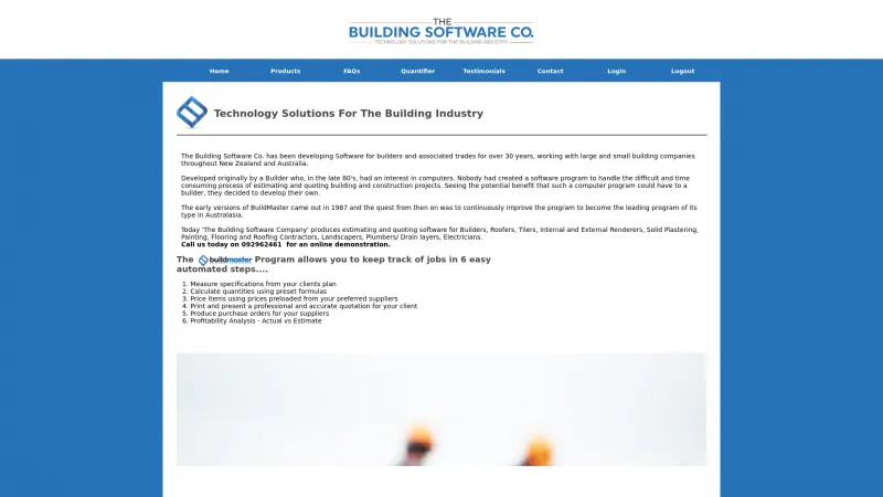 Homepage of BUILDMASTER