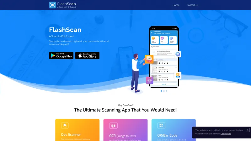 Homepage of FlashScan