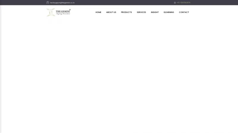 Homepage of The Gemini Hospital Management System