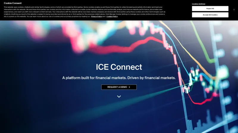 Homepage of ICE Connect