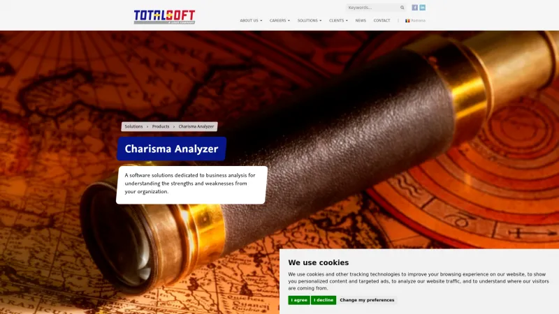 Homepage of Charisma Analyzer