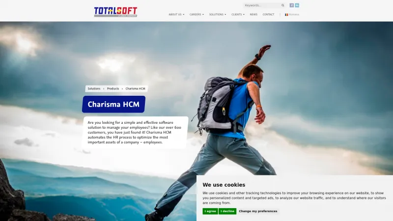 Homepage of Charisma HCM