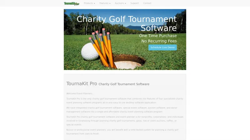 Homepage of TournaKit Pro