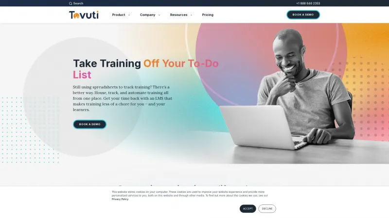 Homepage of Tovuti LMS