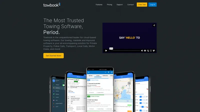 Homepage of Towbook