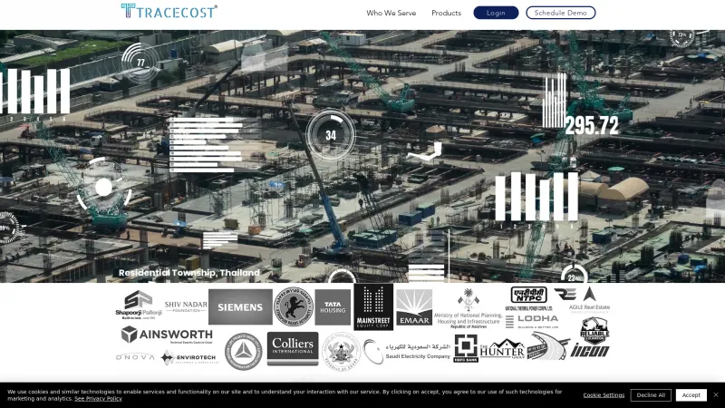 Homepage of Tracecost