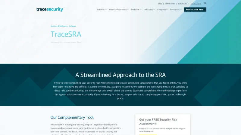 Homepage of TraceSRA