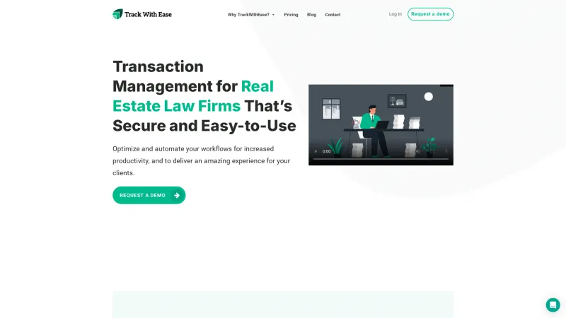 Homepage of TrackWithEase