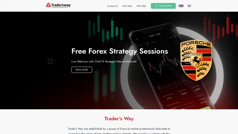 Homepage of Trader