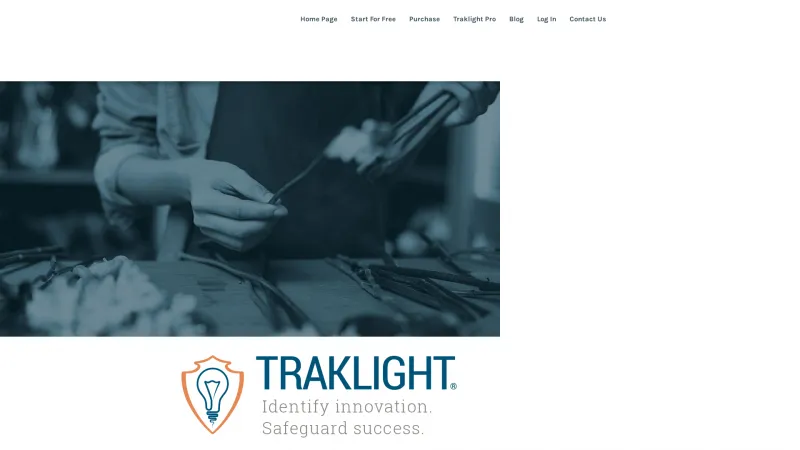 Homepage of Traklight