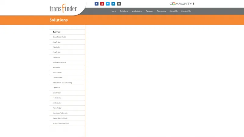 Homepage of Routefinder Pro